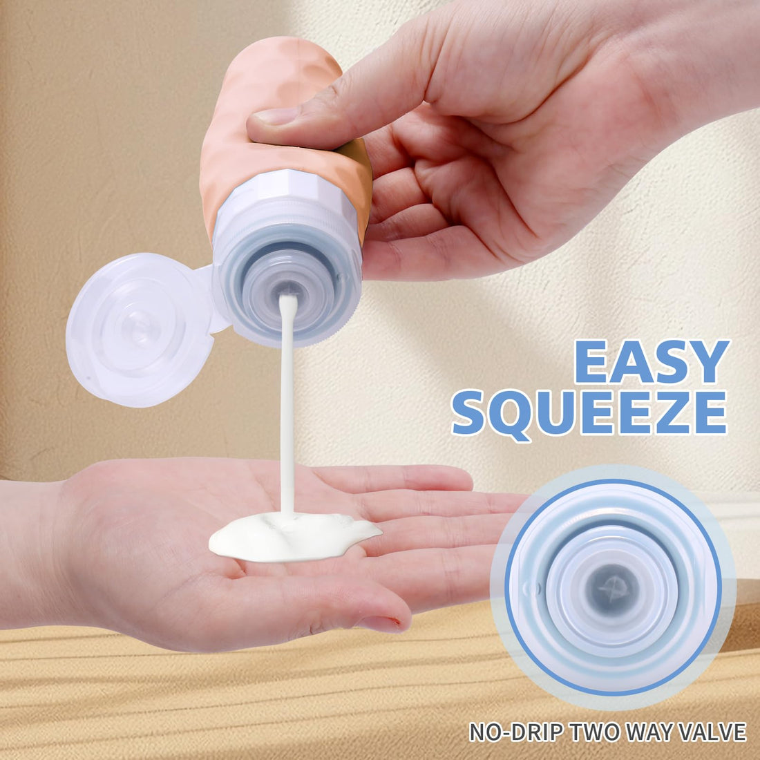 Silevoler Travel Bottles for Toiletries, 4pcs Tsa Approved 3oz Travel Size Containers, BPA Free Leak Proof Premium Silicone Bottles, Refillable Liquid Squeezable Accessories W/Toiletry Bag(Bright)