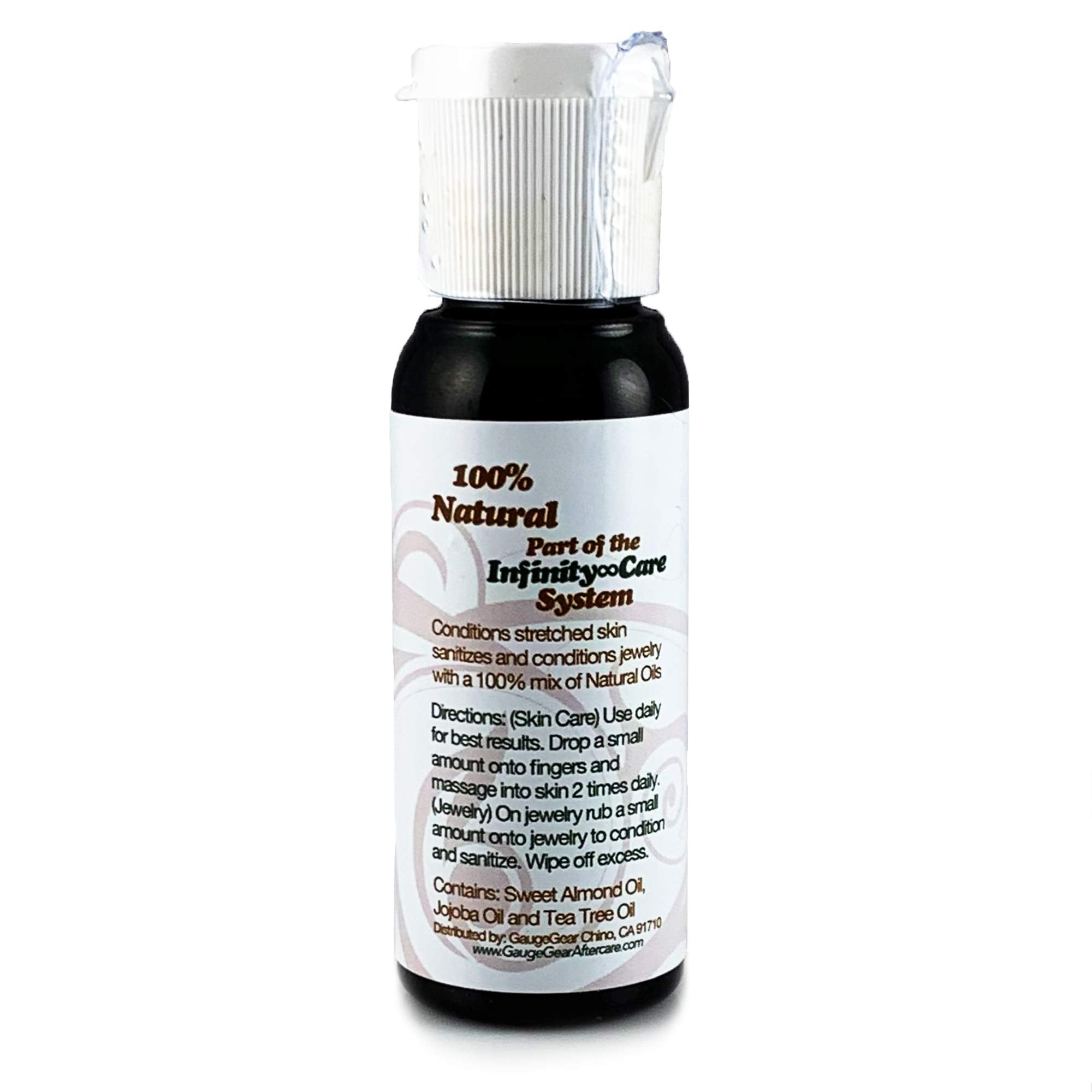Piercing Aftercare 100% Natural Daily Oil Conditioning Mix 1oz Gauge Gear The Blend Used for Plugs Tapers Expanders