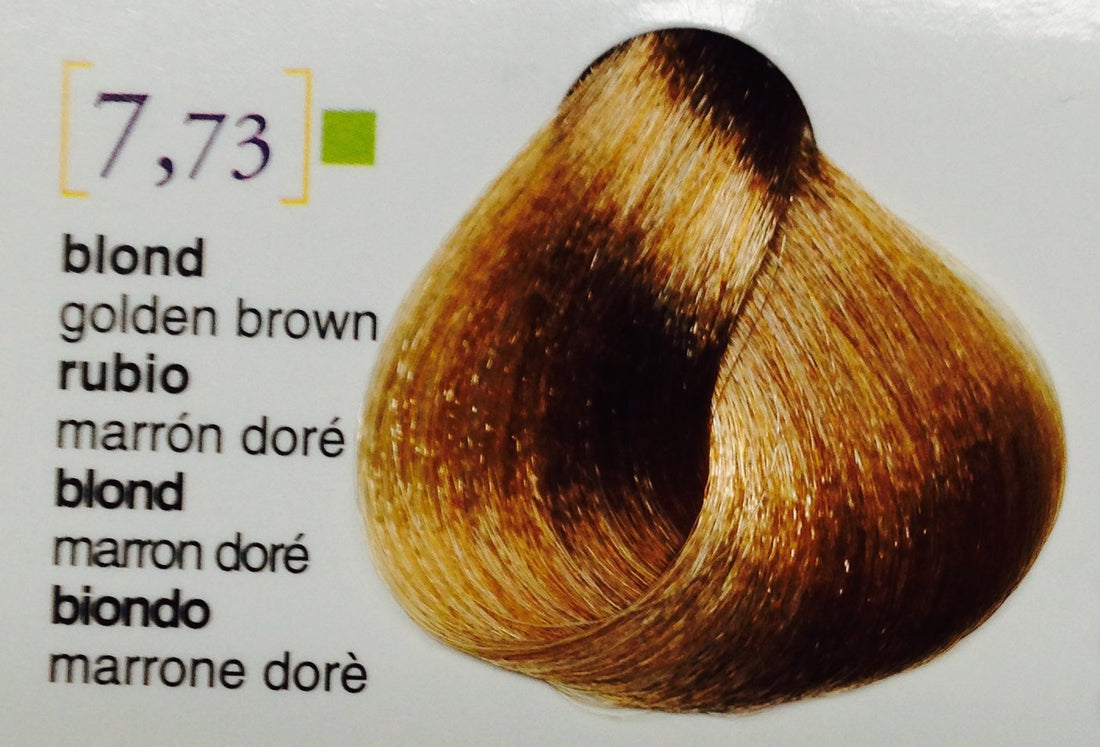 Salerm Color Cream Coloring Treatment Without Ammonia (Semi-permanent) Soft 3.4 Oz Free Starry Sexy Lip 10 ml (7.73 Blond Golden Brown)