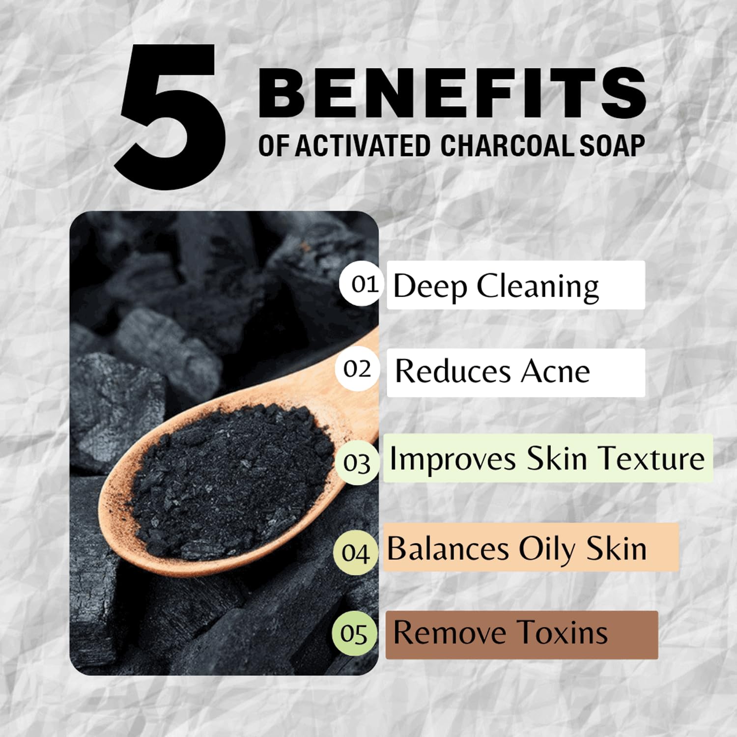 One With Nature 4oz Bar Variety 3Pk-Mud, Activated Charcoal, and Dead Sea Mineral Soap with Argan Oil & Shea Butter - Dead Sea Salt Contains Magnesium, Sulfur & 21 Essential Minerals - Acne, Eczema