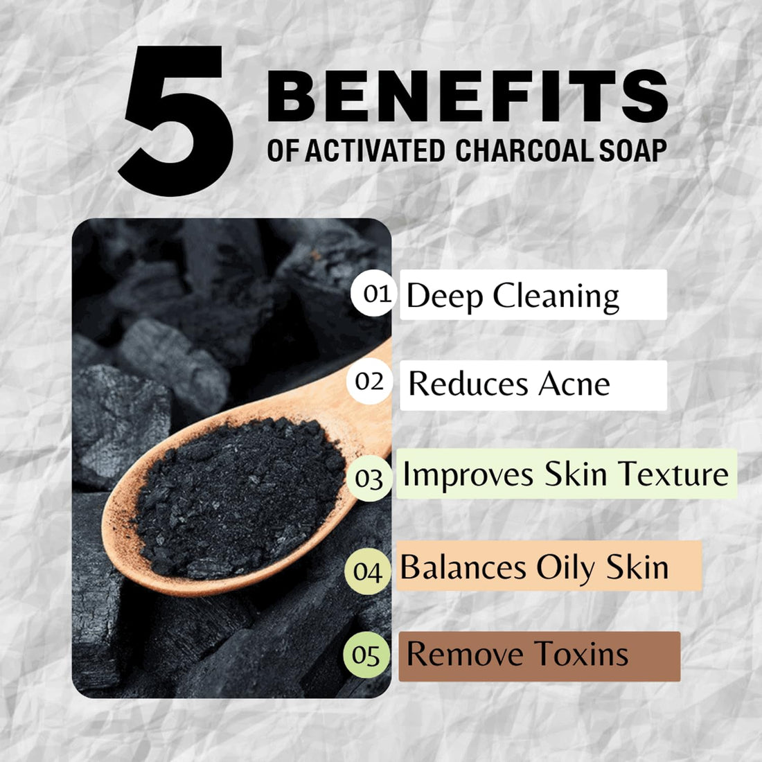 One With Nature 4oz Bar Variety 3Pk-Mud, Activated Charcoal, and Dead Sea Mineral Soap with Argan Oil & Shea Butter - Dead Sea Salt Contains Magnesium, Sulfur & 21 Essential Minerals - Acne, Eczema