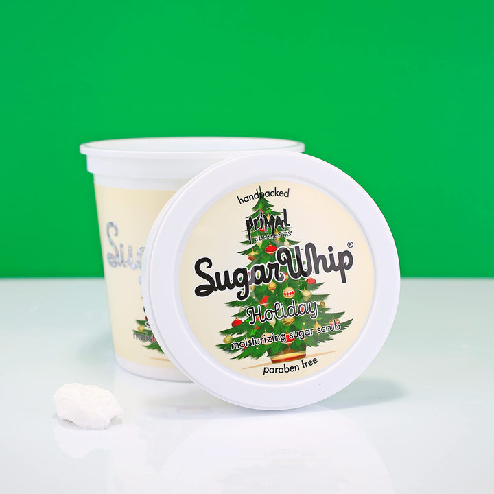 Primal Elements Sugar Whip, Exfoliating Sugar Scrub, Body Cleanser and Moisturizer - Holiday, 10 oz Package