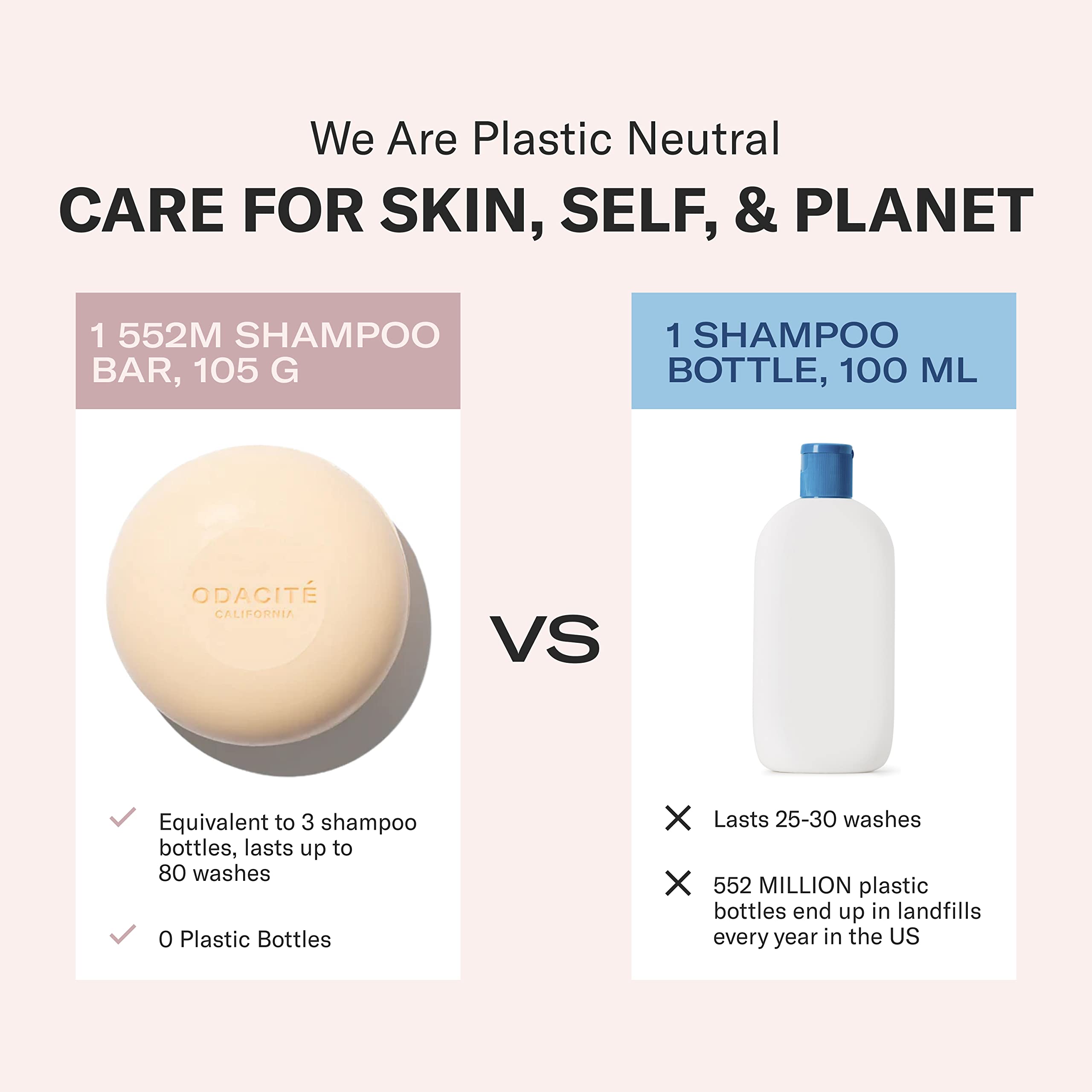 ODACITE Odacité Shampoo Bar for Hair Care - Argan & Coconut 552M Natural Soap Bar - Cleansing Shampoo to Hydrate & Moisturize Skin 3.7Oz