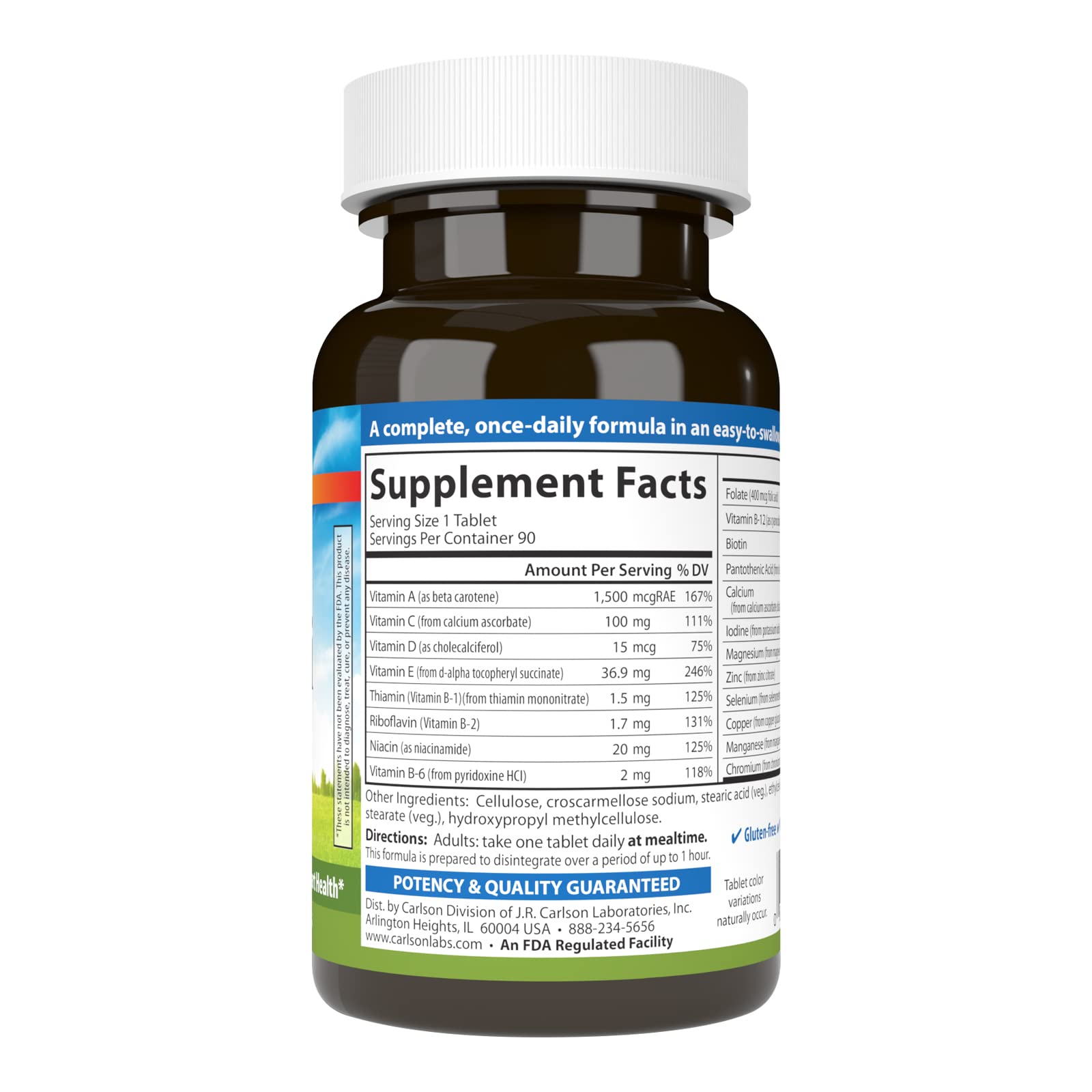 Carlson Mini-Multi, Essential Vitamins & Minerals, 90 Small Tablets