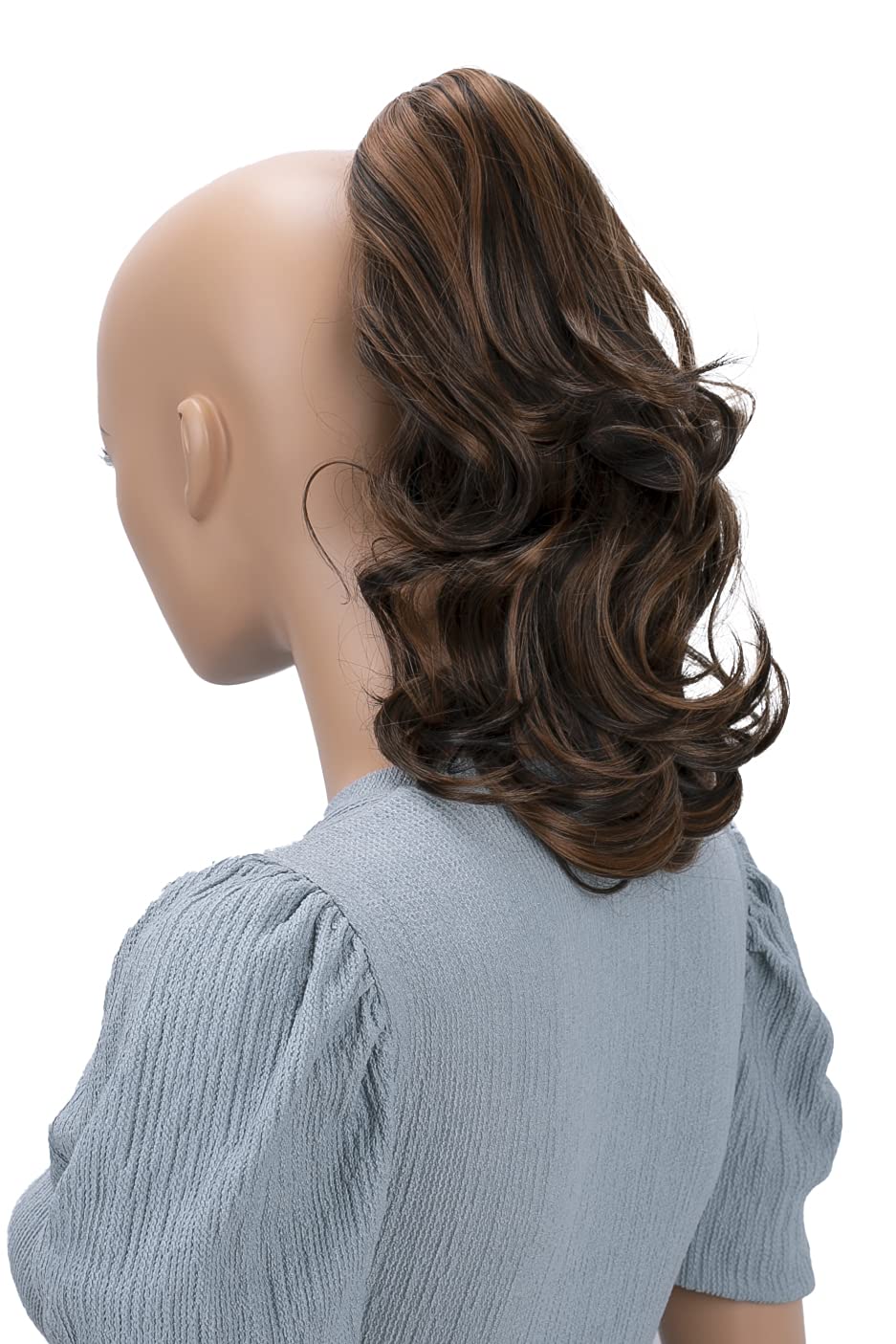 PRETTYSHOP 14Hair Piece Ponytail Extension Straight Light Curled Nature Looking Heat-Resisting Different Colors (auburn mix H92_4H30)