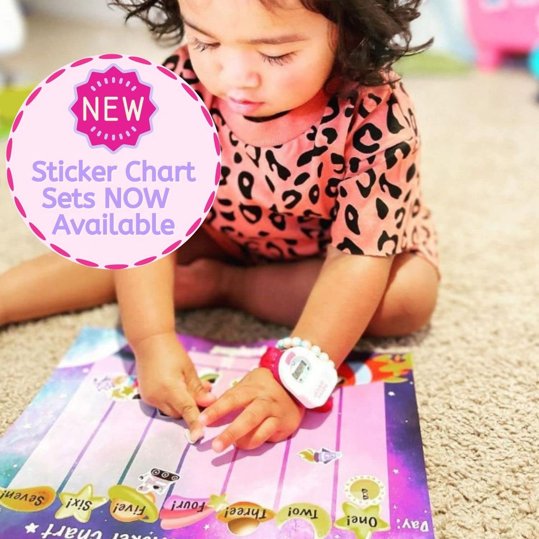 Potty Watch for Kids Potty Training - Potty Training Watch with 3 Fun Flashing Lights and Music - Water-Resistant Watch - Potty Watch Remind Kids Every 30, 60 or 90 Minutes - Pink