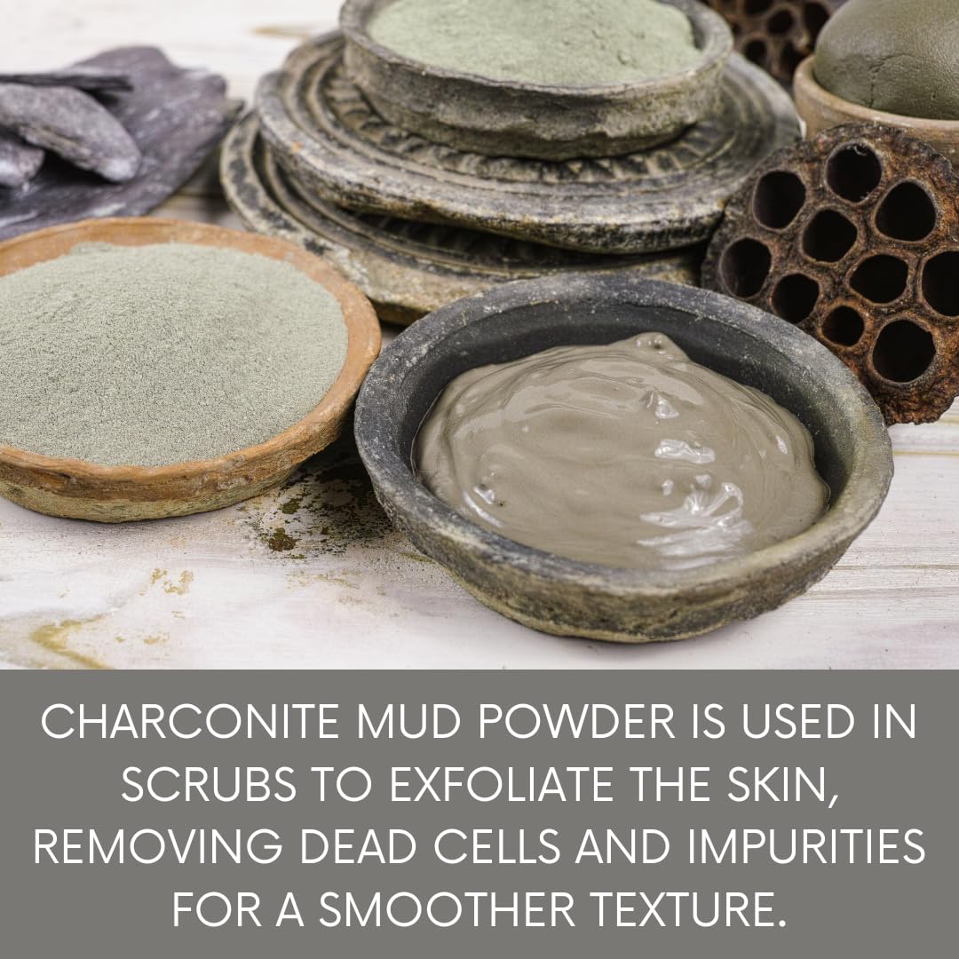 mGanna 100% Natural Pure Charconite Mud For Smooth Skin and Hair Care 227 g / 0.5 lbs