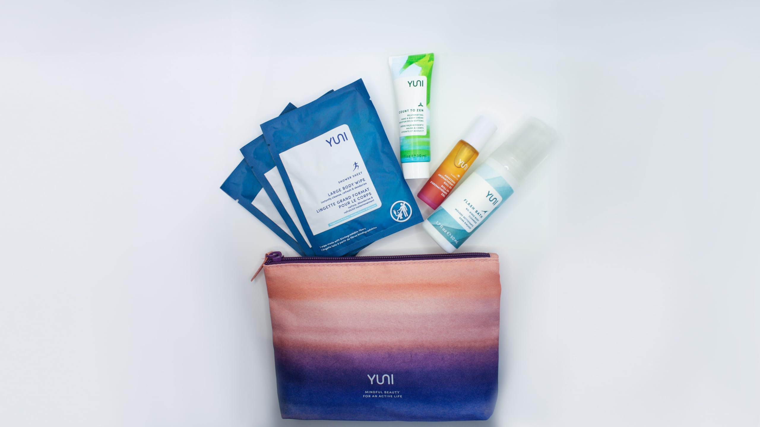 YUNI Beauty On The Run, Natural Healthy Travel Essentials Set
