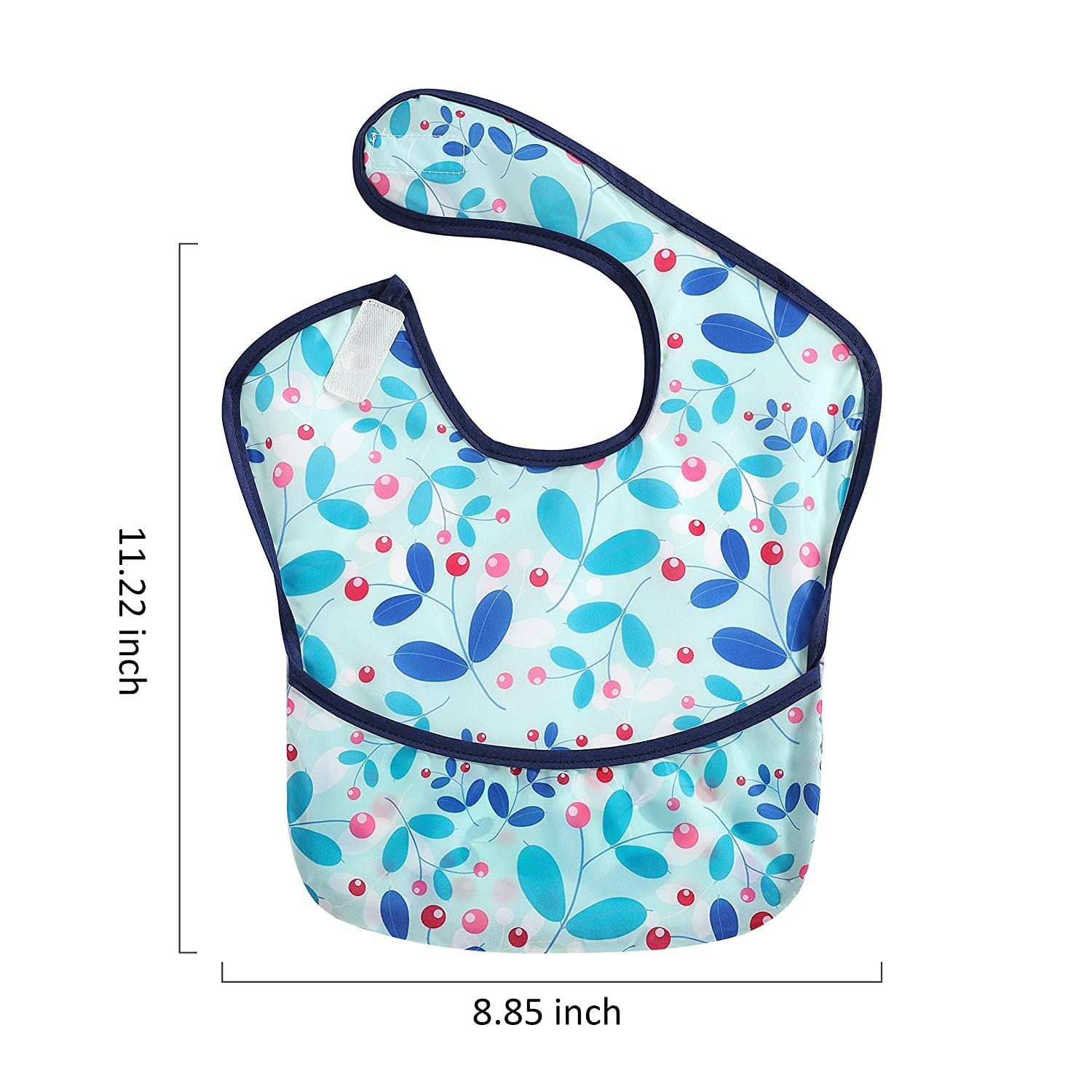 PandaEar 3 Pack Super Light Weight Baby Bib, Waterproof, Washable, Stain Oil and Odor Resistant 12-48 Months (Girl)