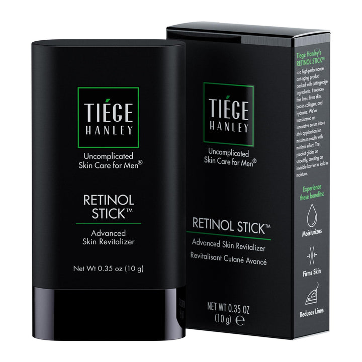 Tiege Hanley Retinol Stick for Men - Anti-Aging Retinol Stick with Hyaluronic Acid & Niacinamide for Fine Lines, Dark Circles, & Wrinkles - Firms Skin & Improves Collagen Production