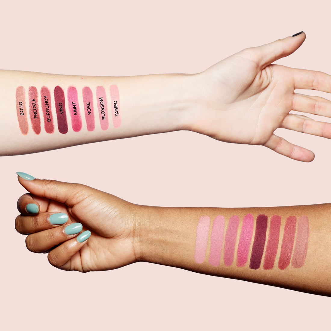 Nudestix Magnetic Matte Lip Color, Lipstick + Lip Liner + Lip Stain, 3-in-1Multi Use Makeup Pencil, Long Lasting Pigment, Kiss Proof, Smudge Proof, Waterproof, Bold Nude Looks, Shade: Saint
