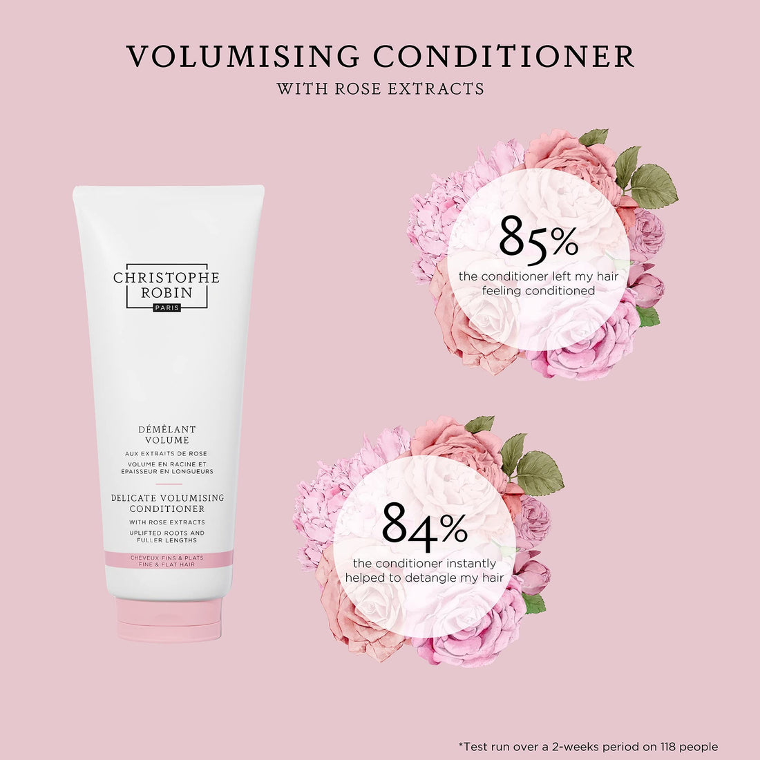 Christophe Robin Delicate Volumizing Conditioner With Rose Extracts for Thin, Fine, and Flat Hair 6.7 fl. oz