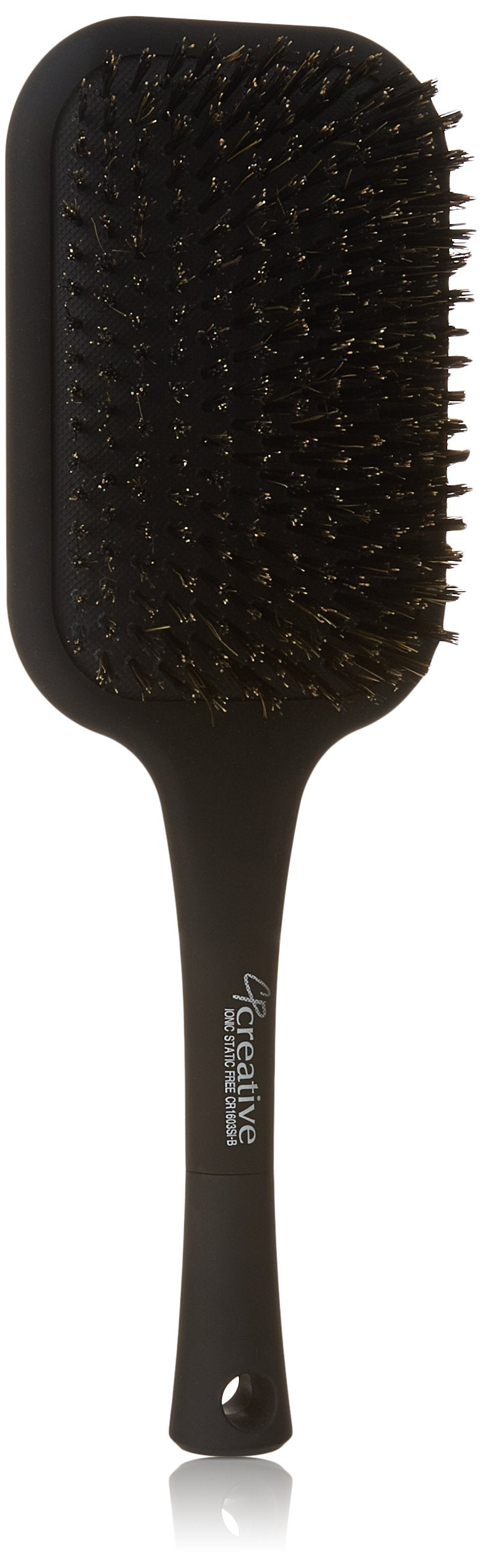 silver square boar bristle : Creative Hair Brushes Cr1603-si-b