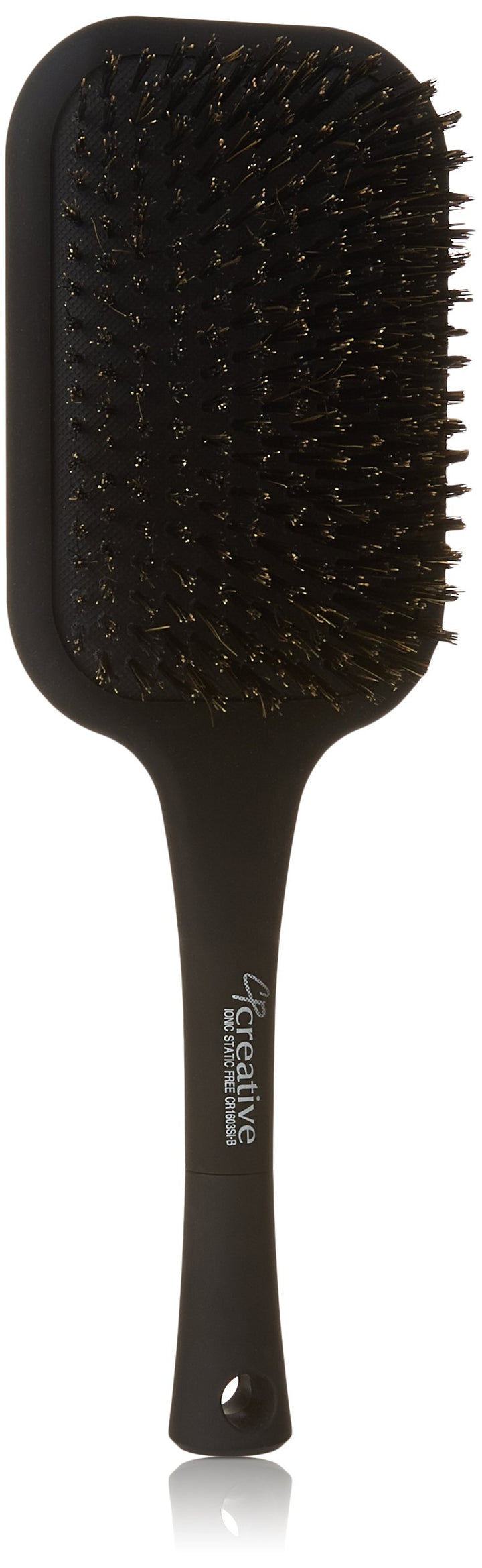 silver square boar bristle : Creative Hair Brushes Cr1603-si-b