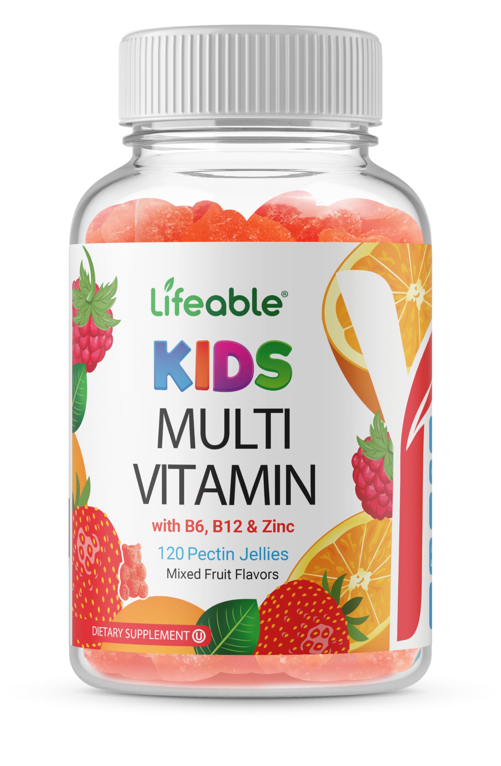 Doctors Finest Multivitamin Gummies for Kids - Vegetarian, GMO-Free & Gluten Free - Great Tasting Fruit Flavors Pectin Chews - 120 Jellies