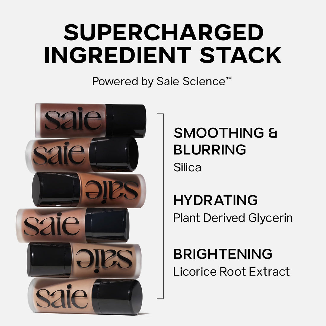 Saie Dew Bronze - Soft-Focus Liquid Bronzer + Liquid Contour - Enriched with Plant-Derived Glycerin to Effortlessly Blend + Deeply Nourish Skin - Swim (0.4 oz)