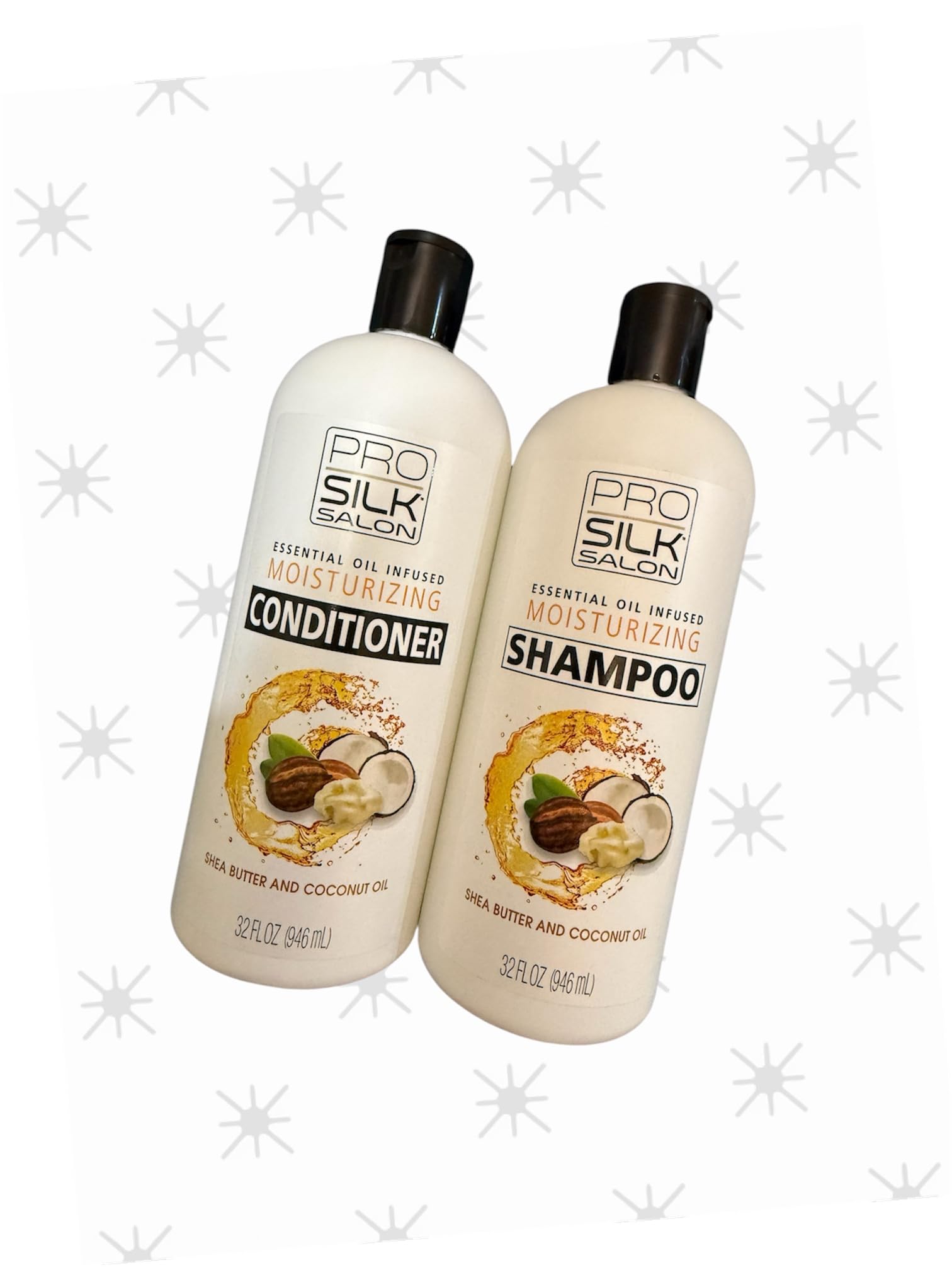Pro silk salon - duo shampo& conditioner -shea butter and coconut oil