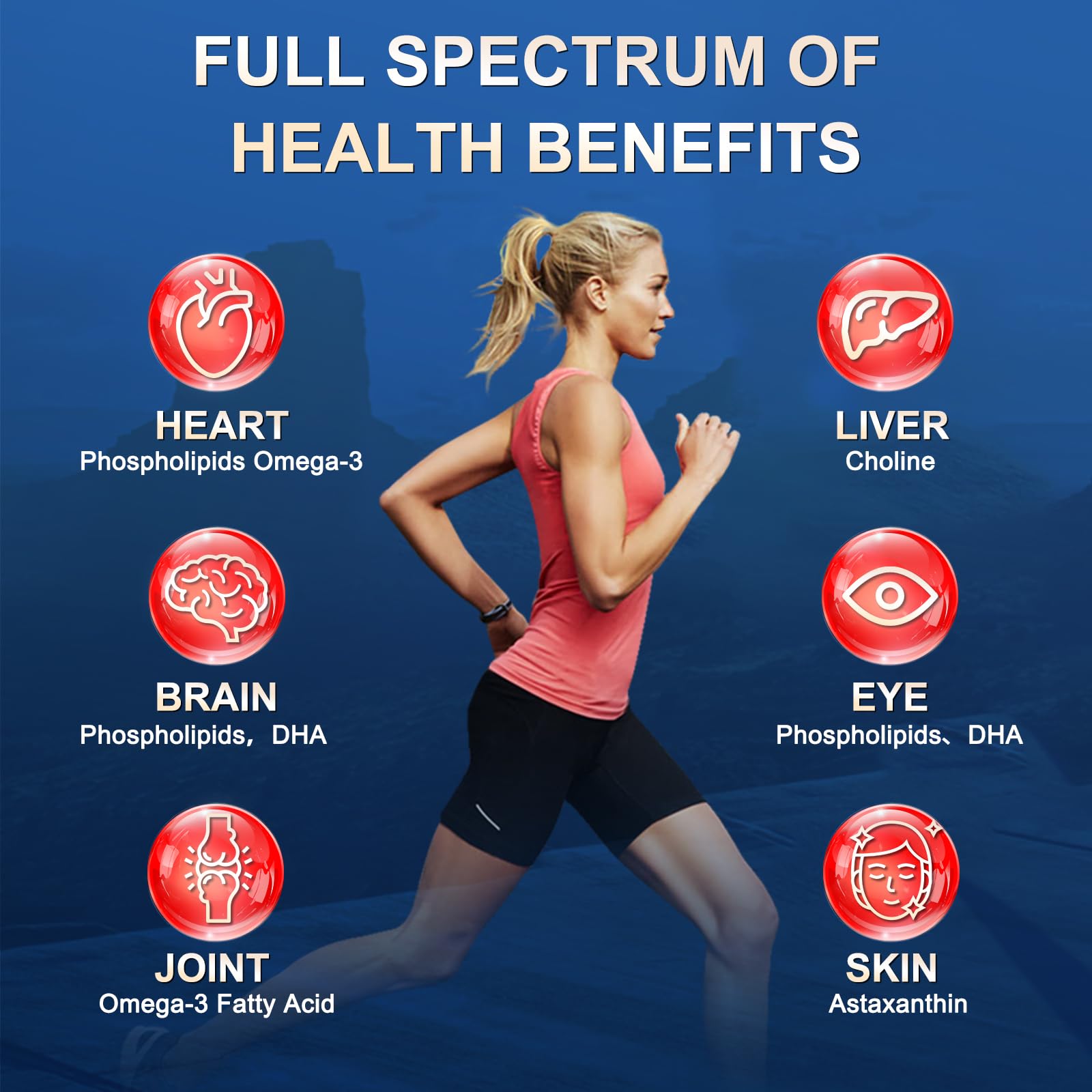 Krill Oil 1200 mg Omega 3 Supplement, Krill Oil Omega 3 with High Absorption EPA, DHA, Astaxanthin & Phospholipids, Supports Heart & Joint Health, No Fishy Aftertaste - 120 Softgels (60 Servings)