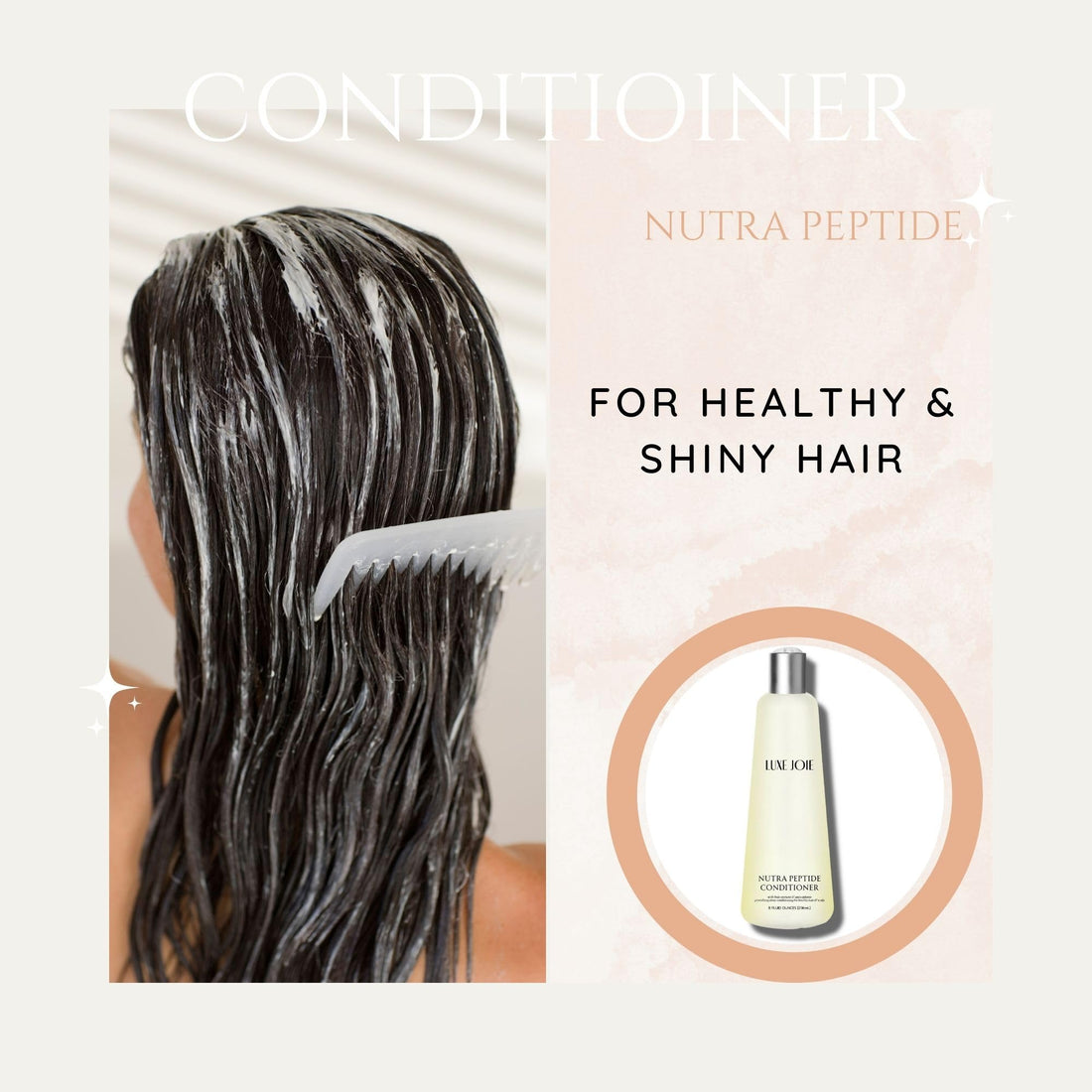 Luxejoie Nutra Peptide Conditioner With Fruit Extracts & Antioxidants | Providing Deep Conditioning For Healthy Hair & Scalp