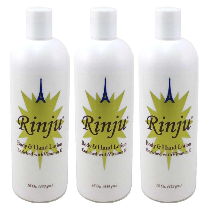 Rinju Body & Hand Lotion Enriched With Vitamin-E 16oz (3 Pack)
