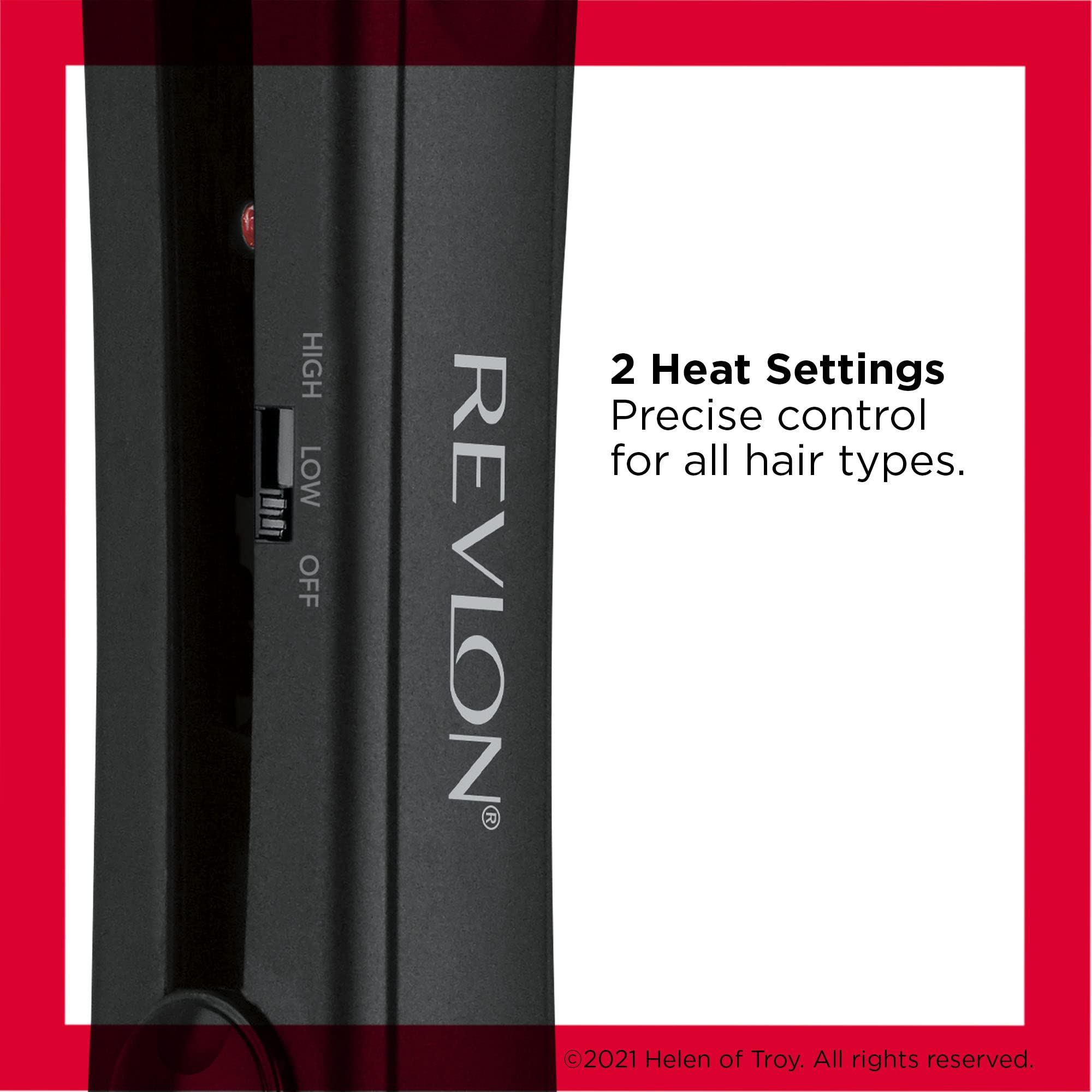 Revlon Smooth and Straight Ceramic Flat Iron | Fast Results, Smooth Styles (1 in)