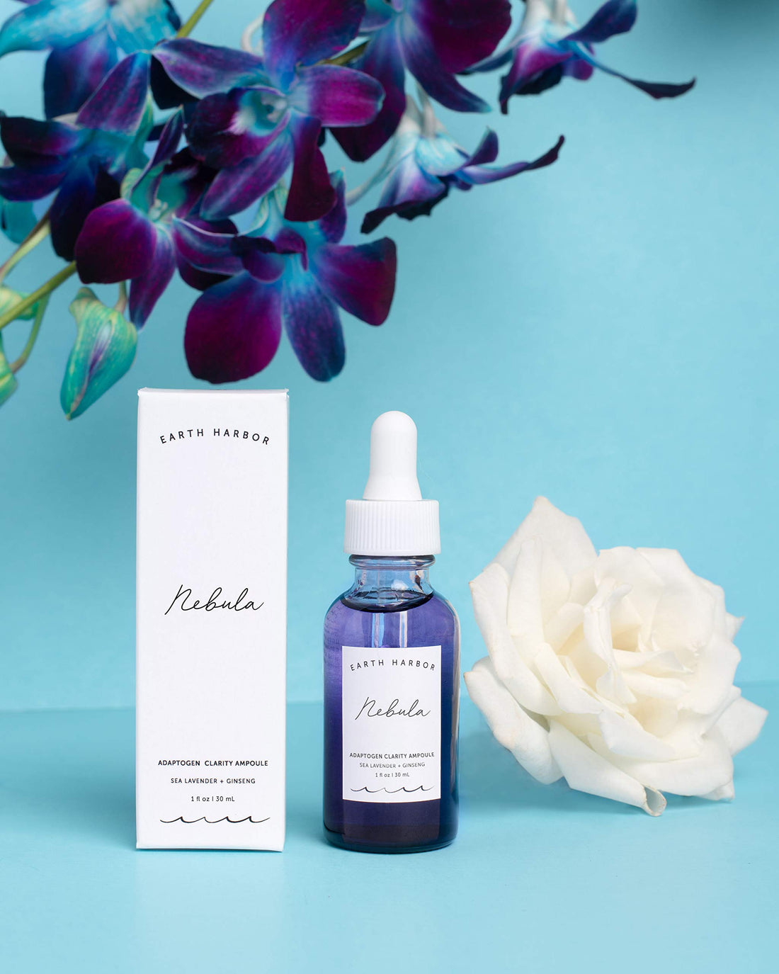 Earth Harbor | NEBULA Adaptogen Clarity Ampoule - Clarifies & Balances Chaotic Skin | Synthetic-Free + Vegan | Squalane & Ginseng Adaptogens |1 fl oz