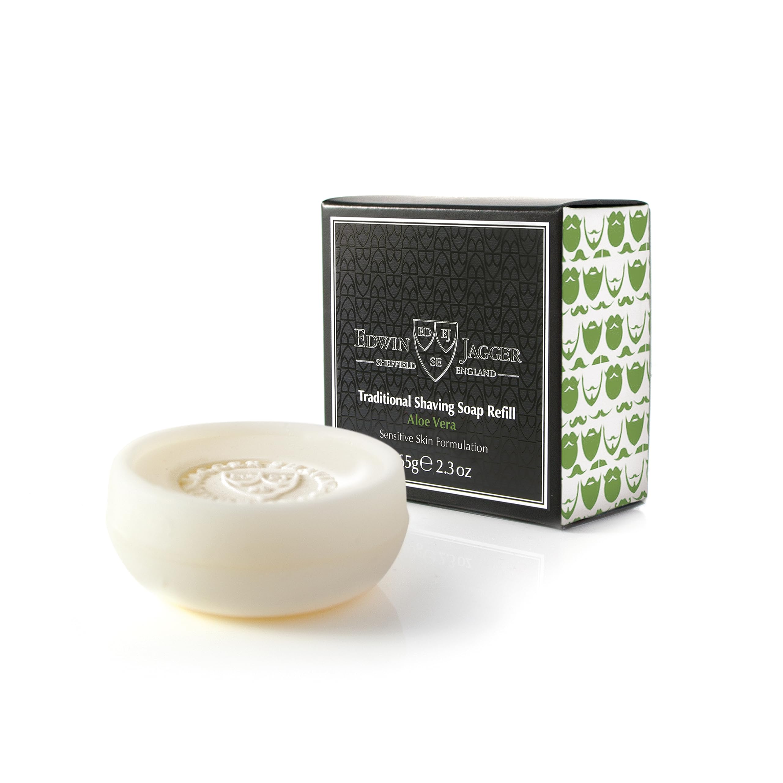 Aloe Vera : Edwin Jagger 99.9% Natural Traditional Shaving Soap Refill, Aloe Vera - 2.3 oz