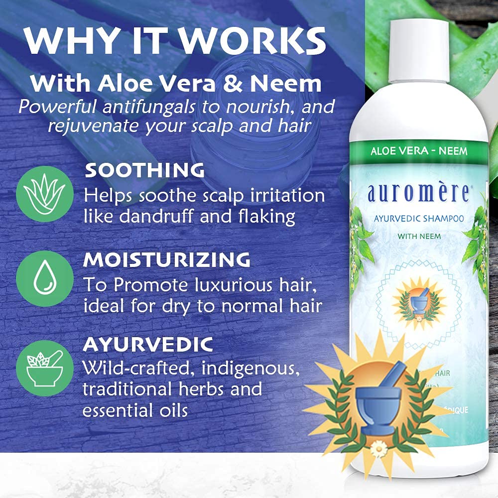 Auromere Shampoo Aloe Vera Neem 16 Oz