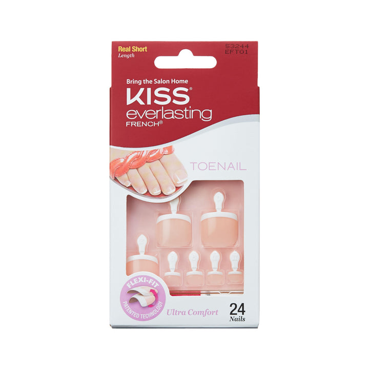 Kiss Everlasting French Toenail Limitless Kit, 0.07 Pound