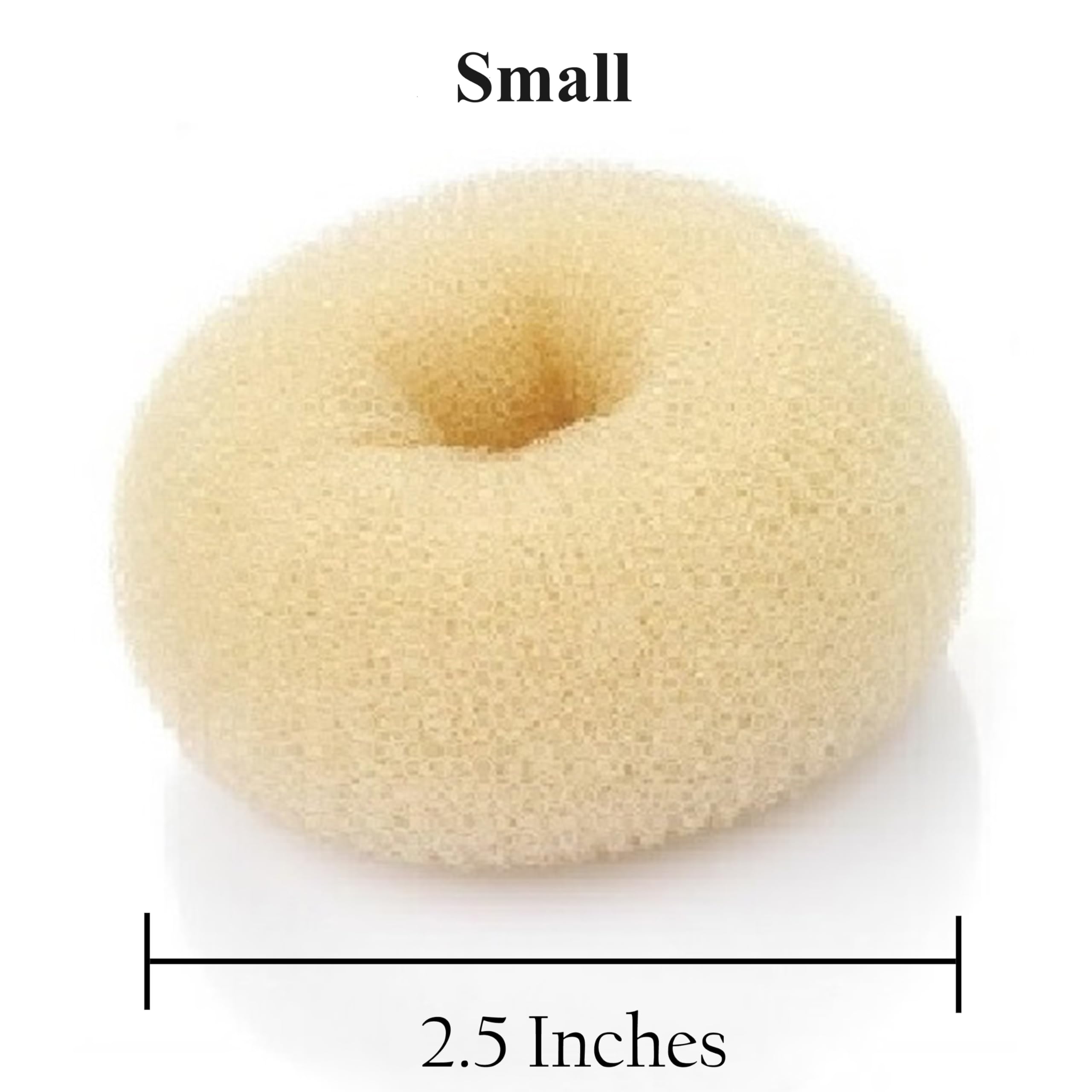 Beaute Galleria - Chignon Hair Donuts Ring Style Bun Maker (Small, Beige)