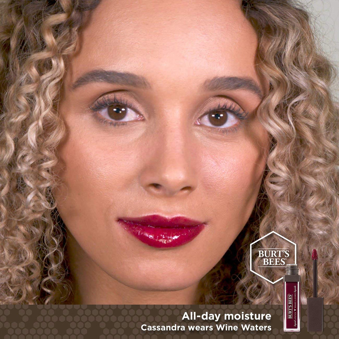 Burt's Bees 100% Natural Glossy Liquid Lipstick, Wine Waters, 1 Tube