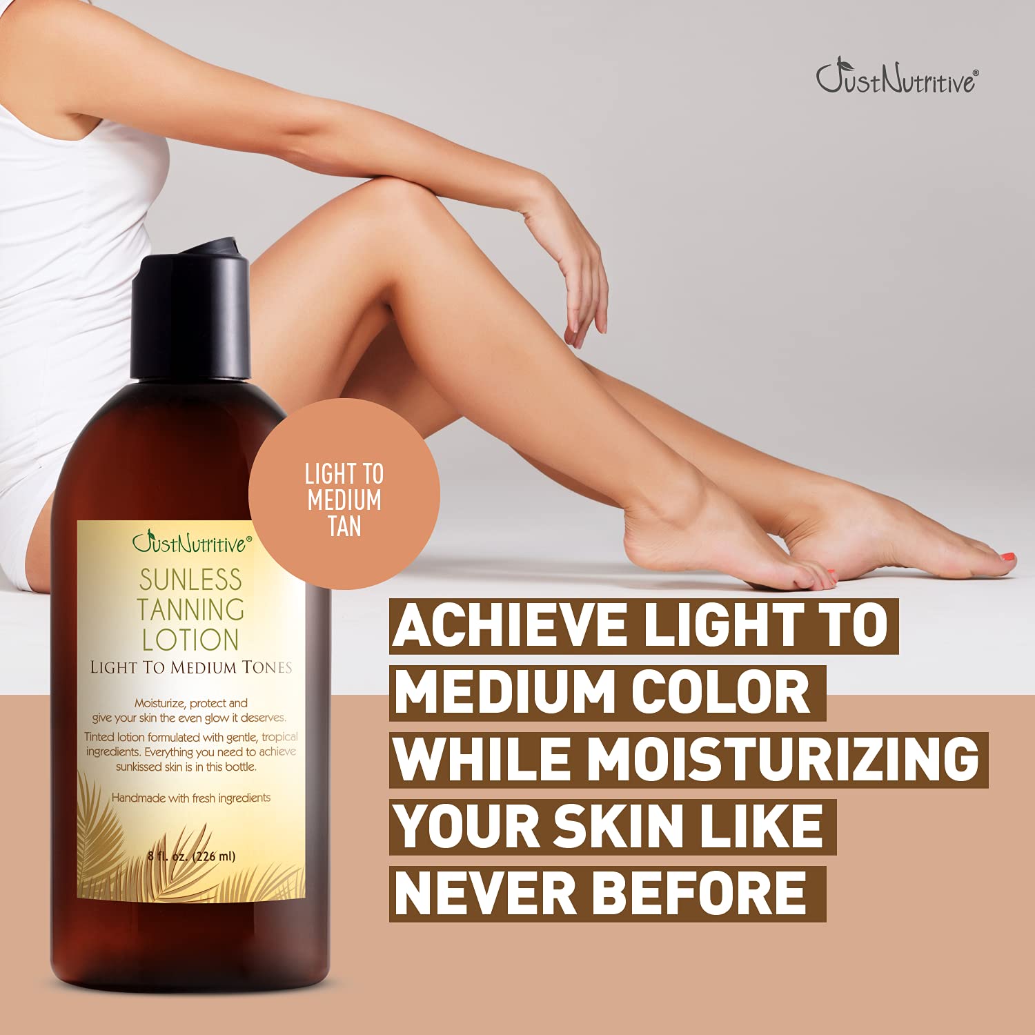 Sunless Tanning Lotion - Light to Medium tones