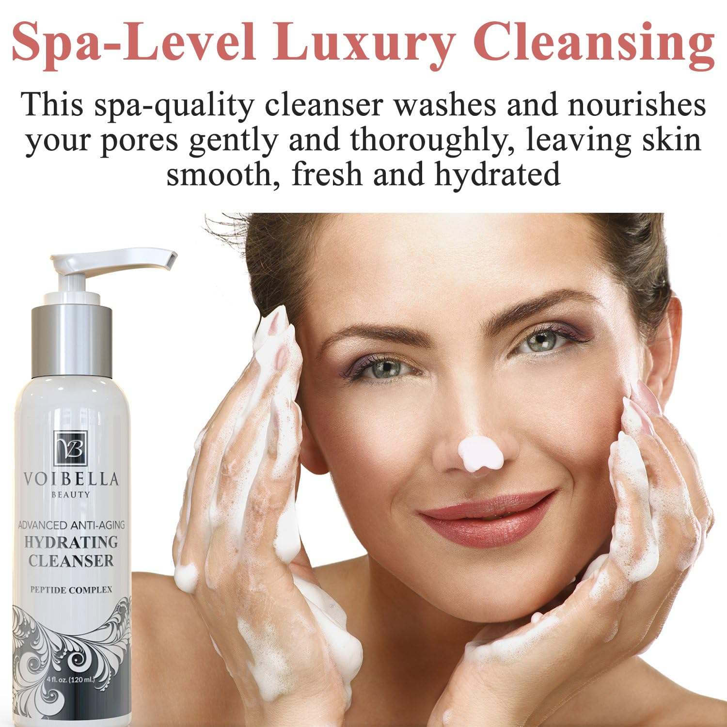 Anti-Aging Organic Face Wash For Women & Men - Our Hydrating Facial Foam Cleanser Is The Best Natural Cleansing Gel For A Gentle, Healing & Moisturizing Way To Clean, Repair & Soothe Dry Skin Daily