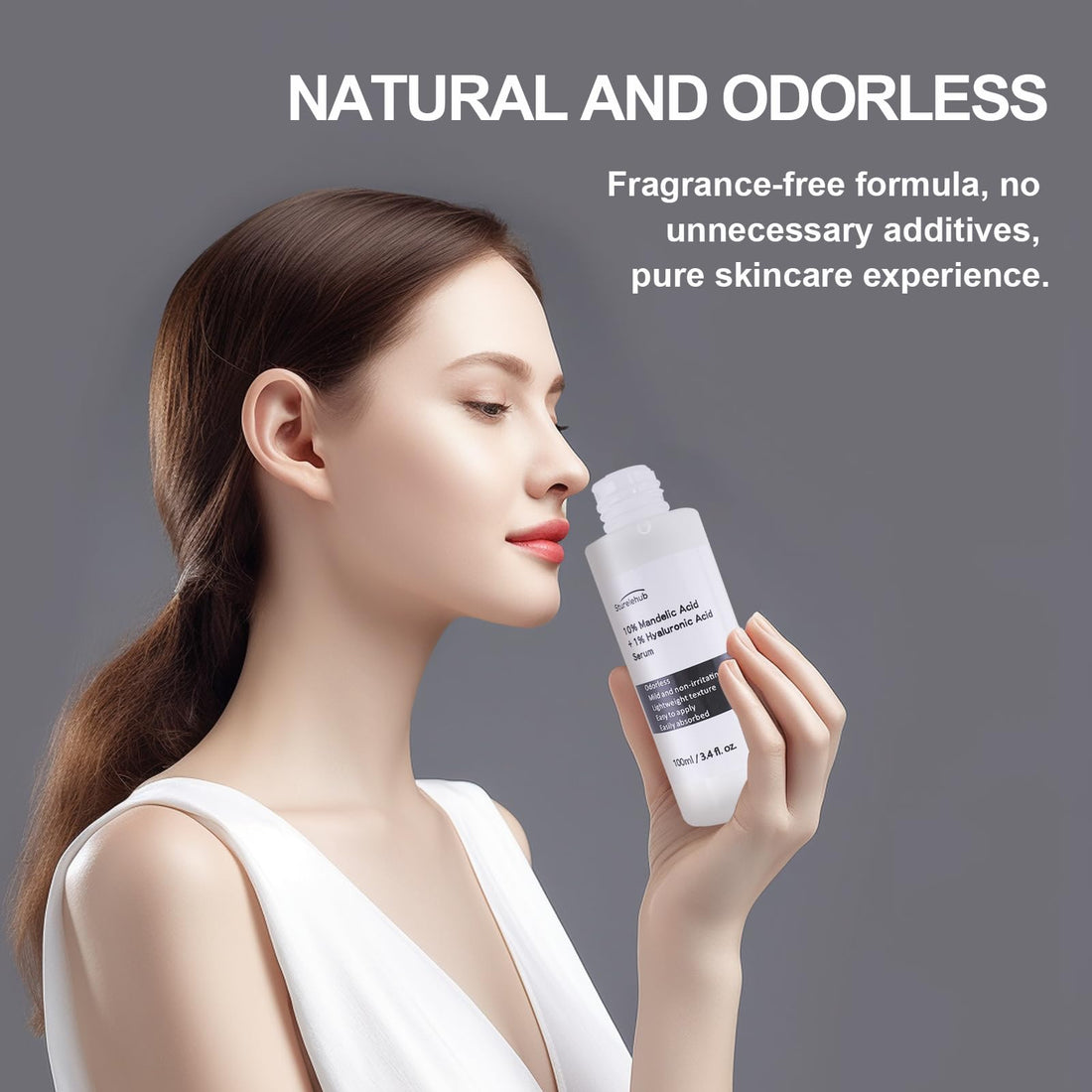 Mandelic Acid 10%+ Hyaluronic Acid 1% Serum, 3.4 fl. oz. / 100ml, Mandelic Acid Serum For Gentle Exfoliation, Mandelic Acid Toner For Face