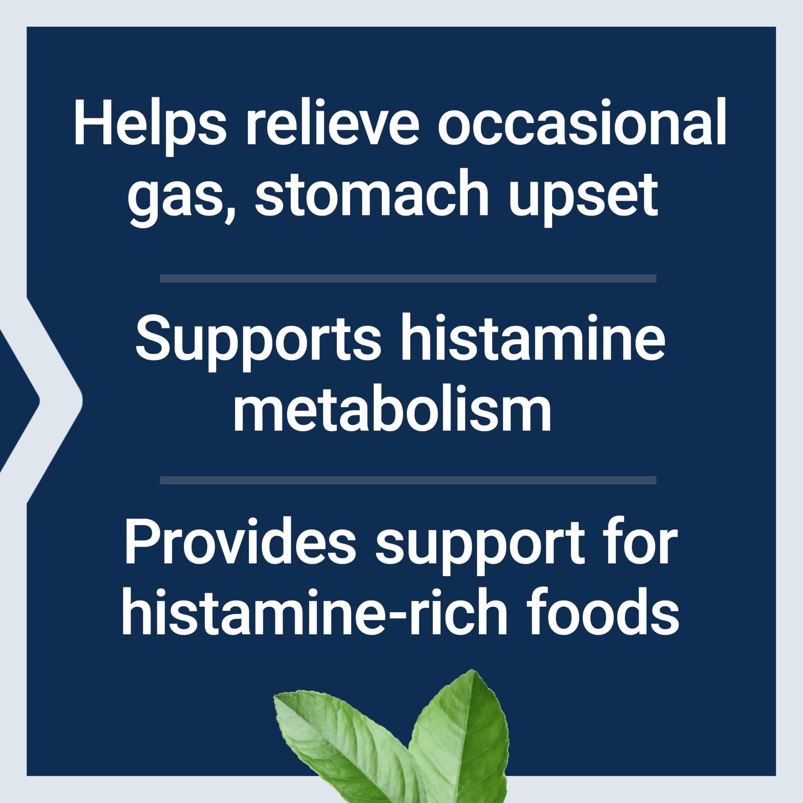 Life Extension Food Sensitivity Relief with Diamine Oxidase (DAO), Occasional Gas, Digestive Comfort, histamine Sensitivity, DAO Enzyme Supplement, Gluten Free, Non-GMO, Vegetarian, 60 Capsules