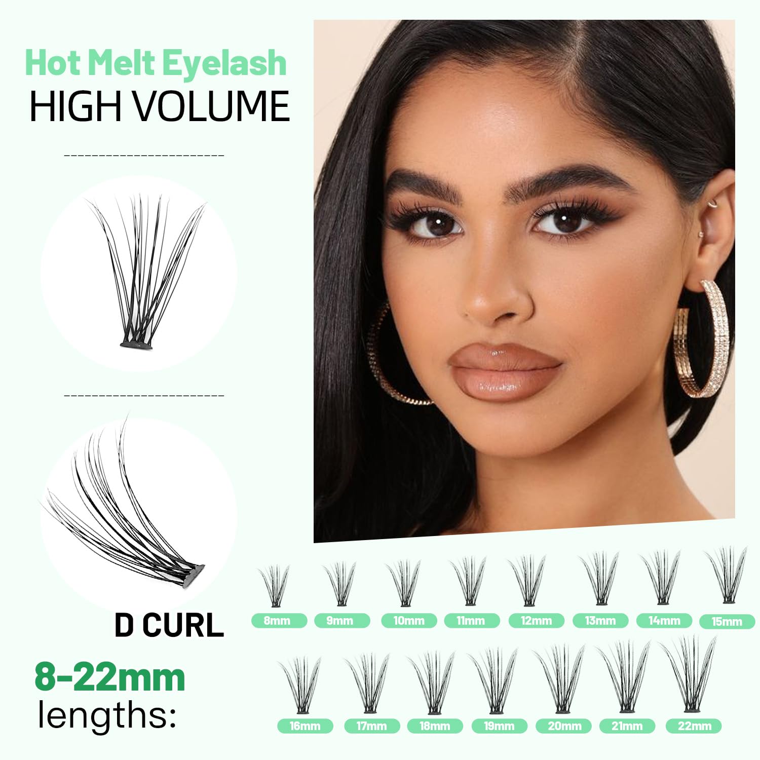 20 Root Hot Sale Grafting false eyelashes False Eyelashes Individual Natural Long Mink Fake Eyelashes Extension Handmade (12mm)