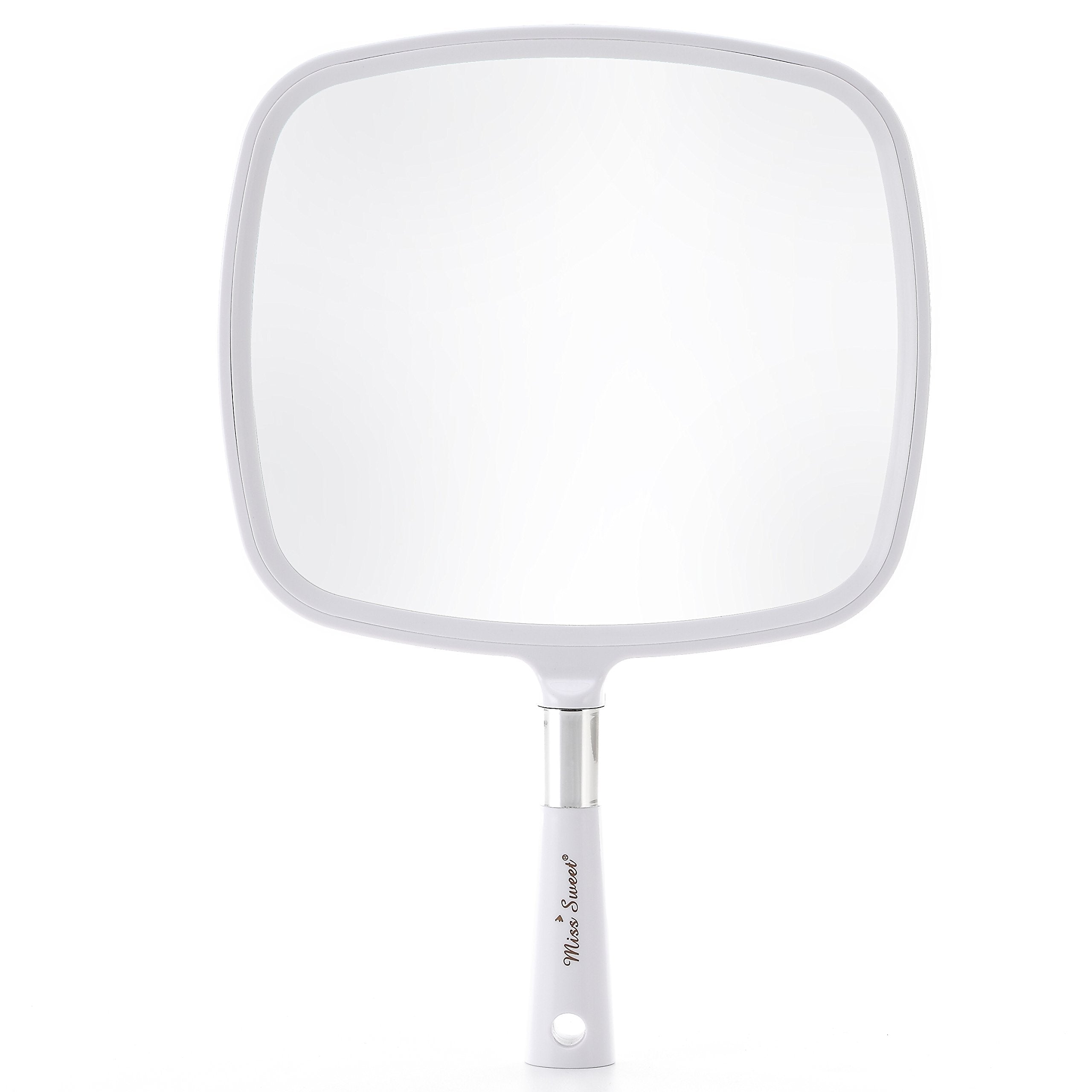 Miss Sweet Handheld Mirror Makeup Mirror 9inch8inch (White)