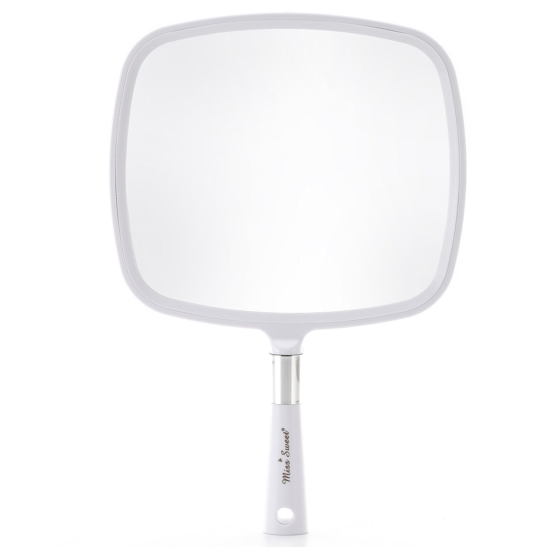 Miss Sweet Handheld Mirror Makeup Mirror 9inch8inch (White)