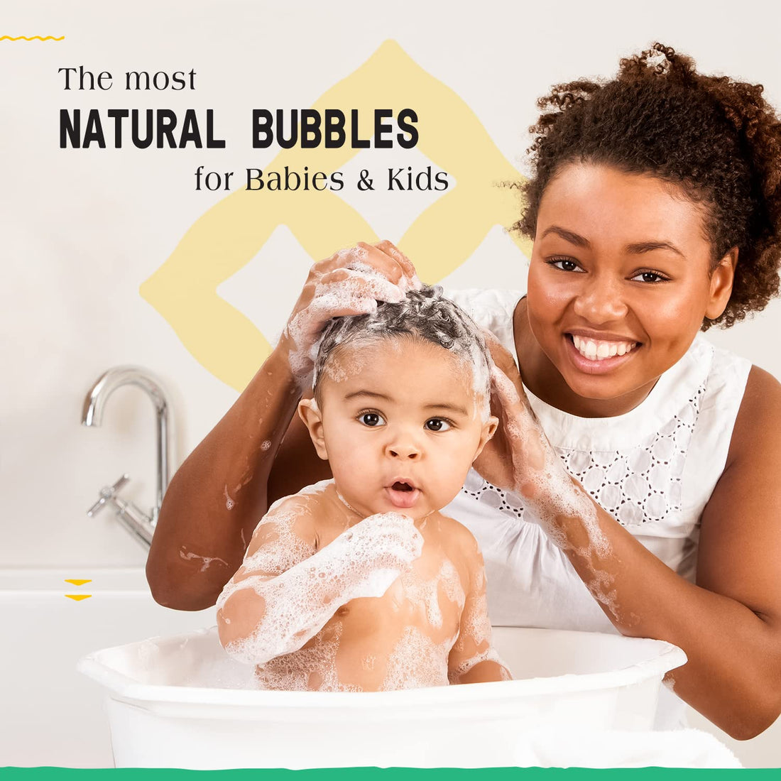 Alaffia Every Day Shea Moisturizing Shea Butter Bubble Bath For Babies, Eucalyptus Mint 32 Oz