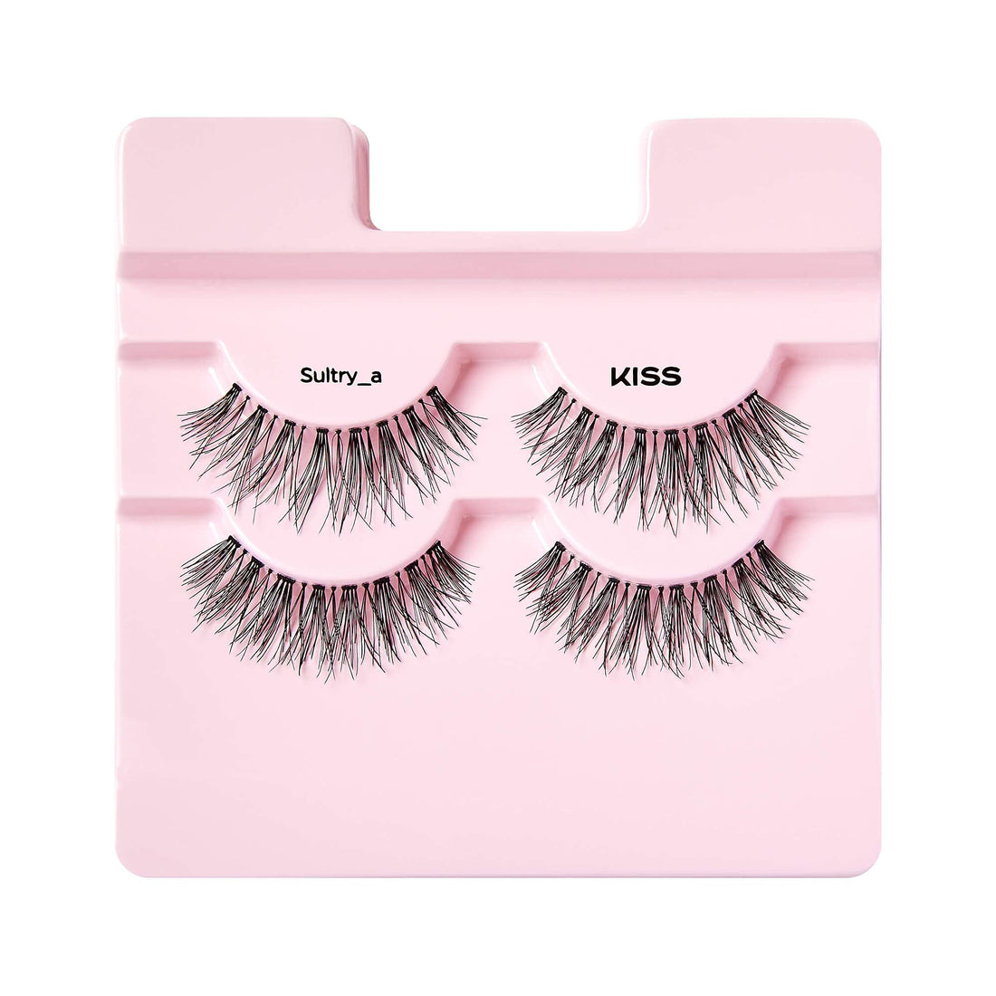 KISS Looks So Natural False Eyelashes Double Pack, Lightweight & Comfortable, Tapered End Technology, Reusable, Cruelty-Free, Contact Lens Friendly, Style 'Sultry', 2 Pairs Fake Eyelashes