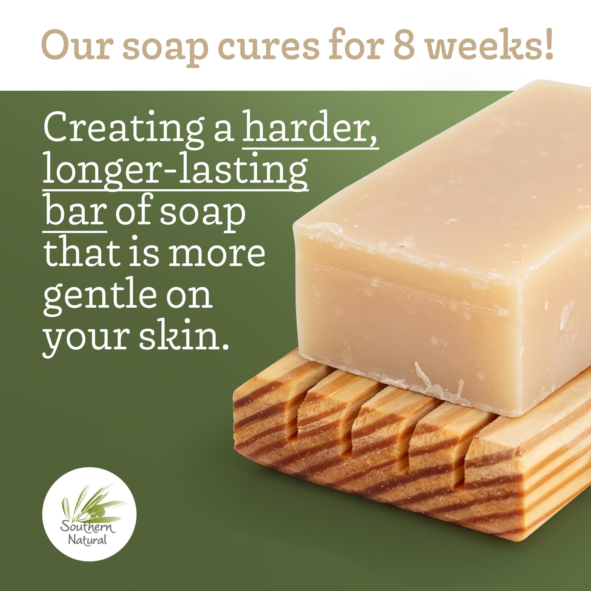 Southern Natural Goat Milk Soap Bar- Rosemary Mint - For Dry Sensitive Skin. Natural Handmade Soap For Men, Women, Kids & Baby. Great For Face and Body.