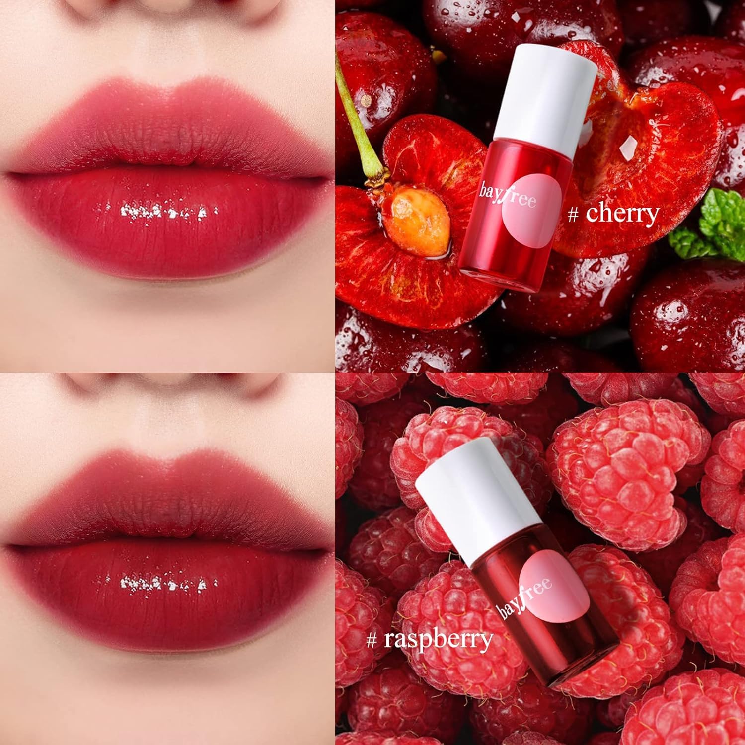 bayfree Lip Tint Stain Set, Korean Water Tint Lightweight Non-sticky, Waterproof Long Lasting Liquid Blush & Lip Stain, Transfer-Proof, Matte Finish Lip Color Makeup (made into jam)