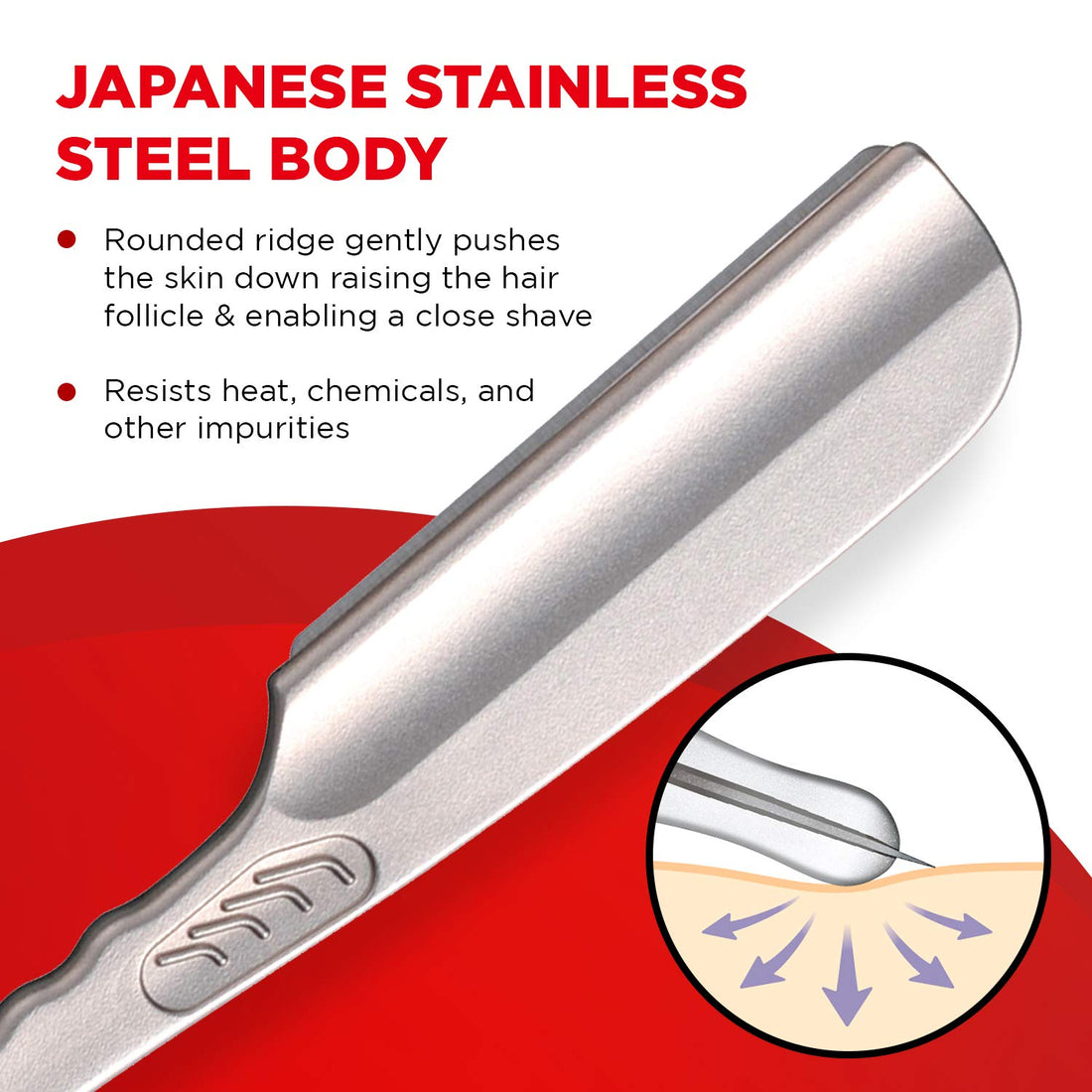 Feather Artist Club SS Folding Handle Shaving Razor Wine AD