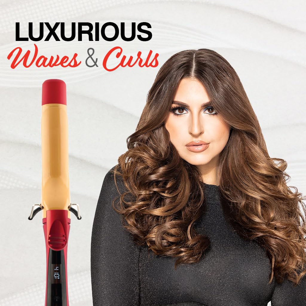 CHI Air Text Fire Red Curl Iron