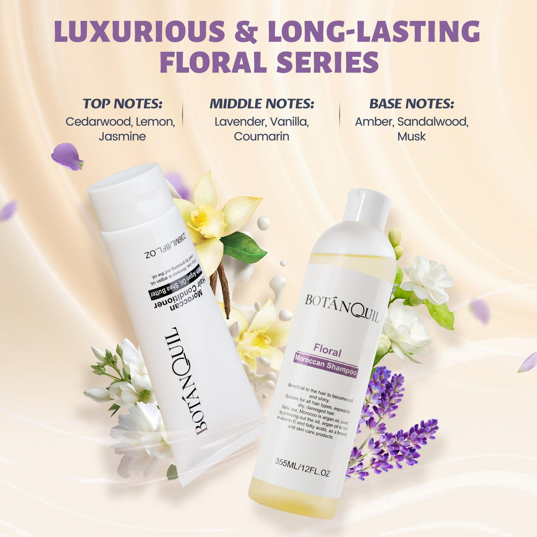 Sulfate Free Shampoo and Conditioner Set with Shea Butter for Curly,Dry,Damaged Hair 3 Minute Miracle Deep Conditioner Moisturizing,Color Treated Hair Hydrating,Argan Oil Infused Anti Frizz 12 x 8oz