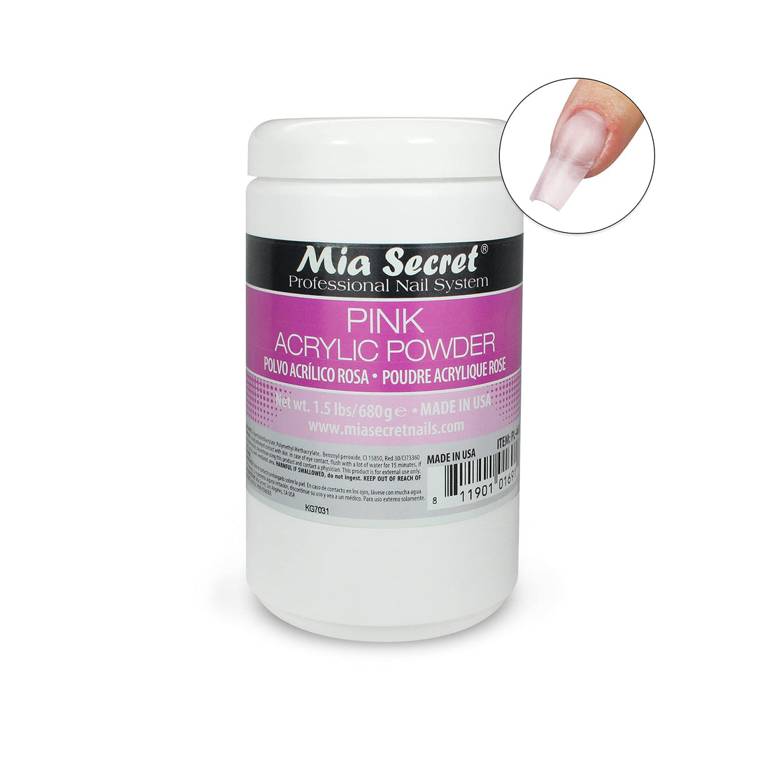 Mia Secret pink Acrylic Powder 1.5 lbs - Made in USA