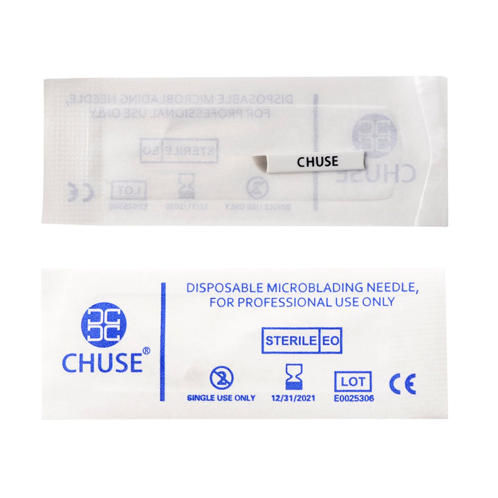 Chuse S14 50pcs Manual Eyebrow Permanent Makeup Needles Tattoo Micro Blade 14 Sloped Needles