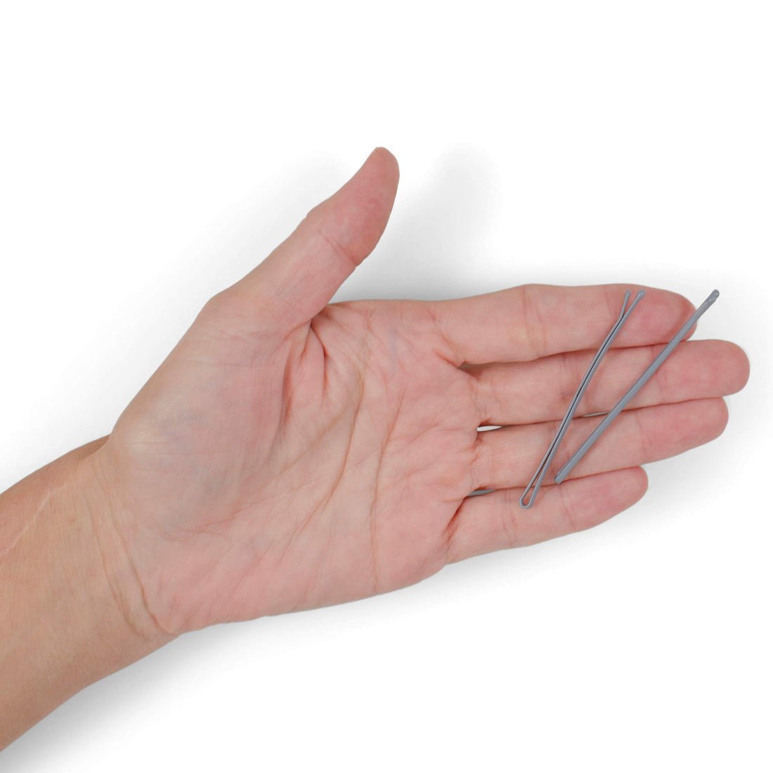 Heliums Large Bobby Pins - Gray - 2.5 Inch Extra Long Straight Hair Pins, Enamel Coated - 24 Count