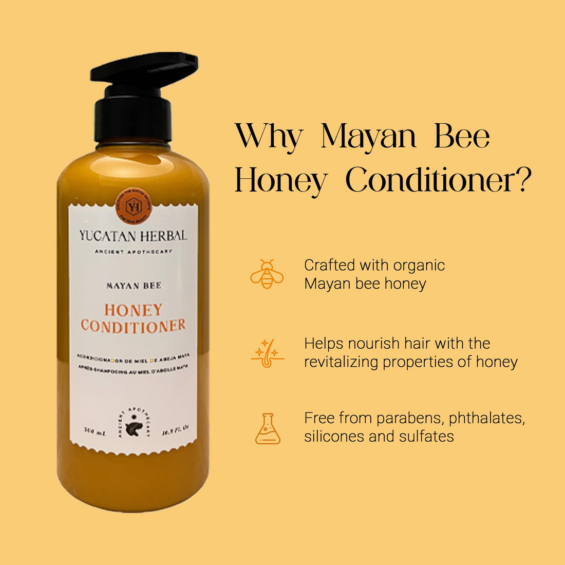 Yucatan Herbal Mayan Bee Honey Conditioner