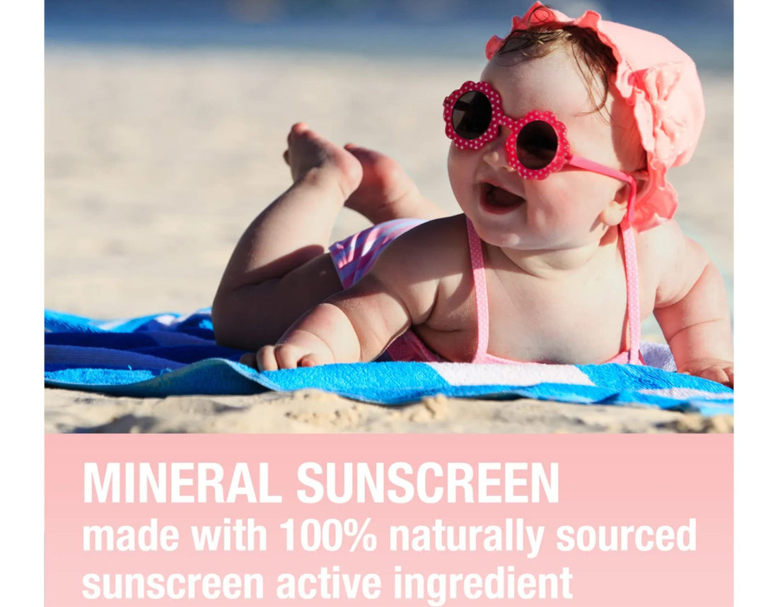 Neutrogena Pure & Baby Mineral Sunscreen Lotion with Broad Spectrum SPF 50 & Zinc Oxide, Water-Resistant, Hypoallergenic & Tear-Free Baby Sunscreen, 3 fl. oz (Pack of 2)